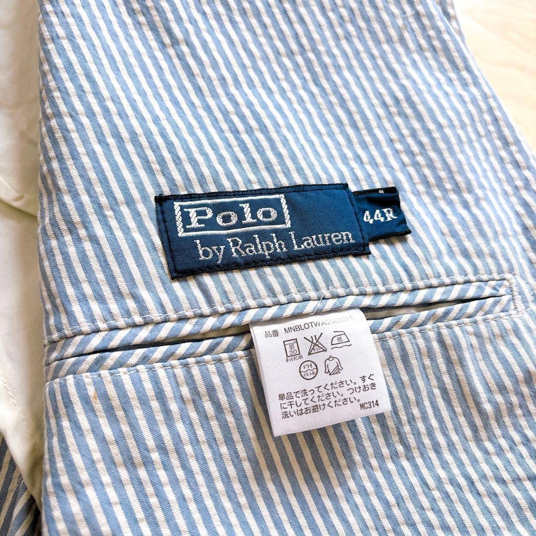 POLO RALPH LAUREN シアサッカー テーラードジャケット ブルー