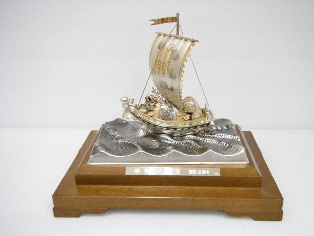 TAKEHIKO 武比古作 シルバー985 純銀 置物 宝船