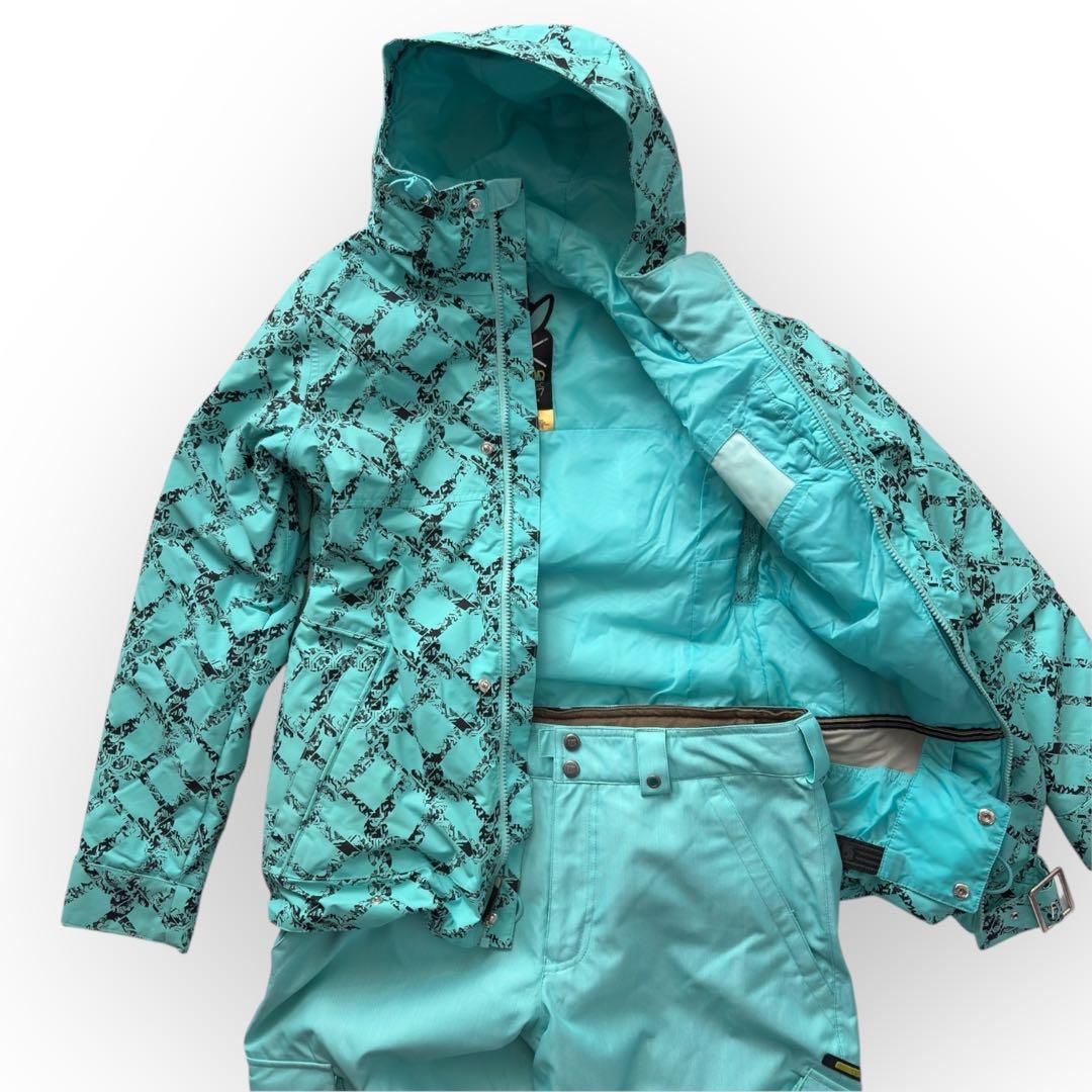 BURTON バートン スノーボードウェア 上下セット スキー ターコイズブルー