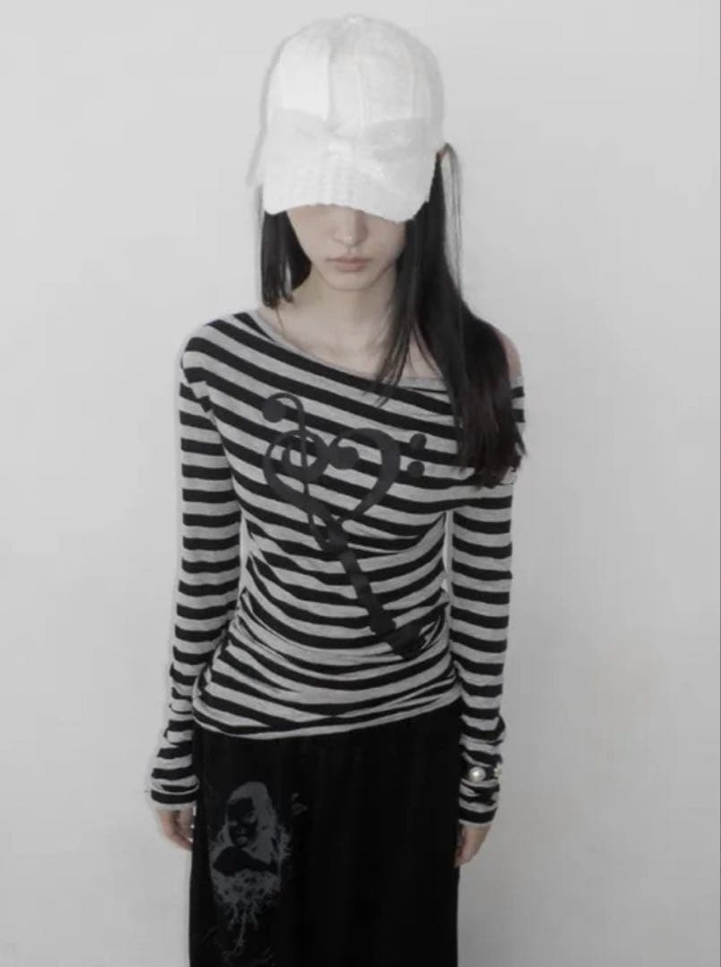 dydoshop Note draped top 長袖