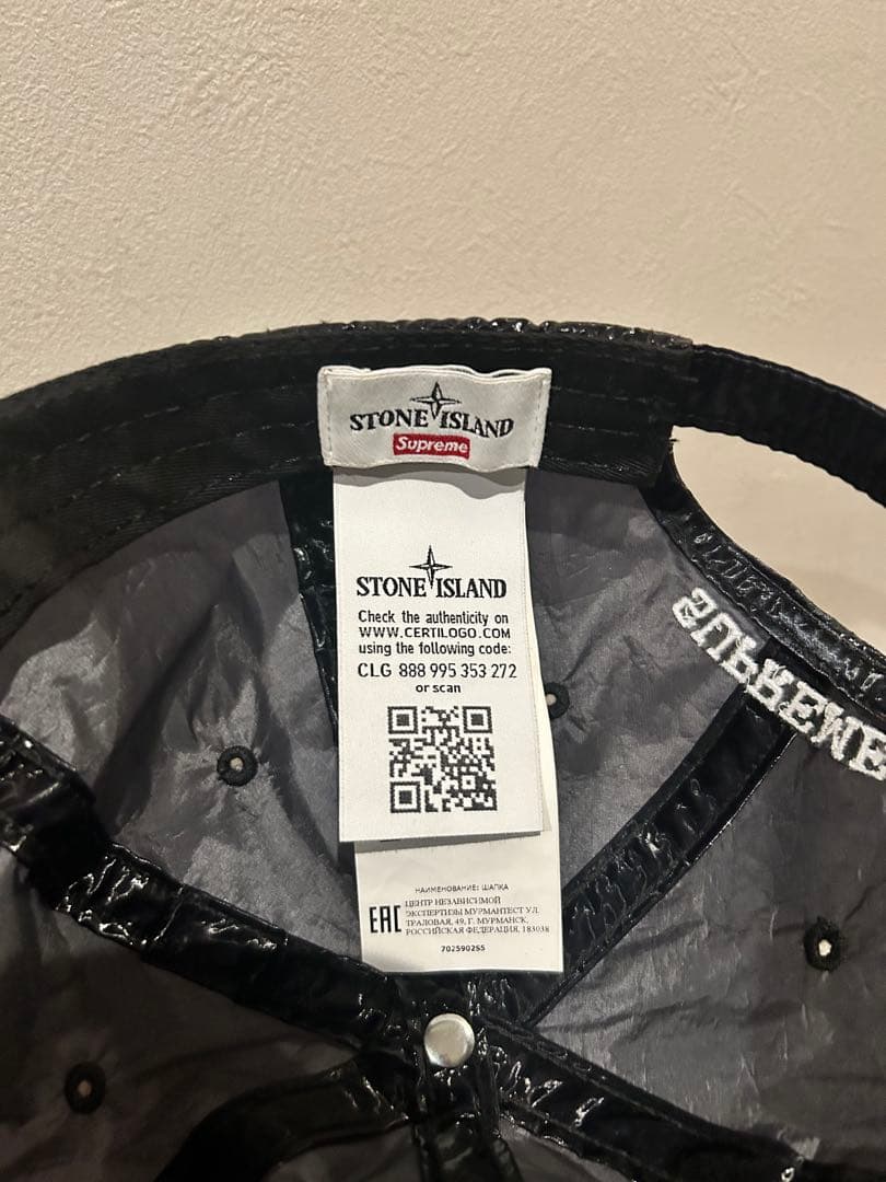 Supreme × Stone黒キャップ