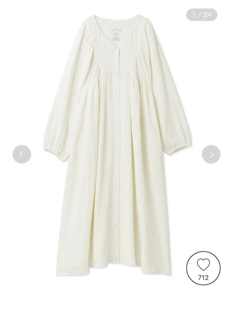 【新品未使用】ジェラートピケ　マタニティガーゼワンピース ／授乳ワンピース