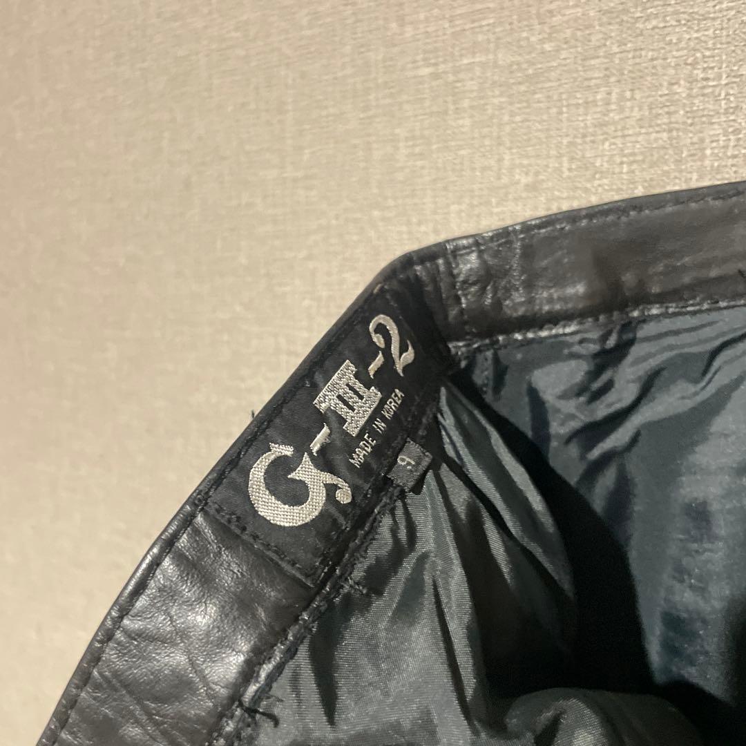 ヴィンテージ　レザースカート　ブラックレザー ミニスカート