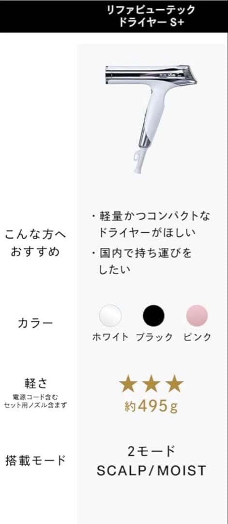 ReFa ドライヤー S+ ピンク　未開封！スタイルブック付き！