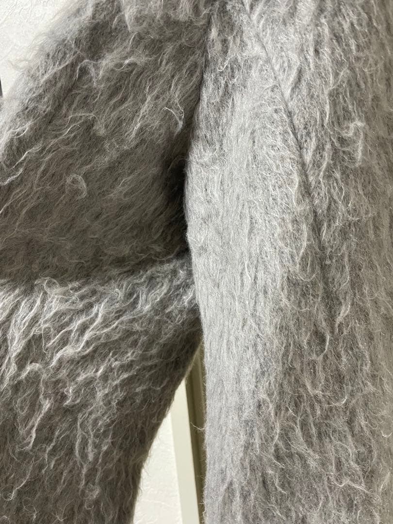 グレー ファーコート BIGシャギーコート フリーサイズ