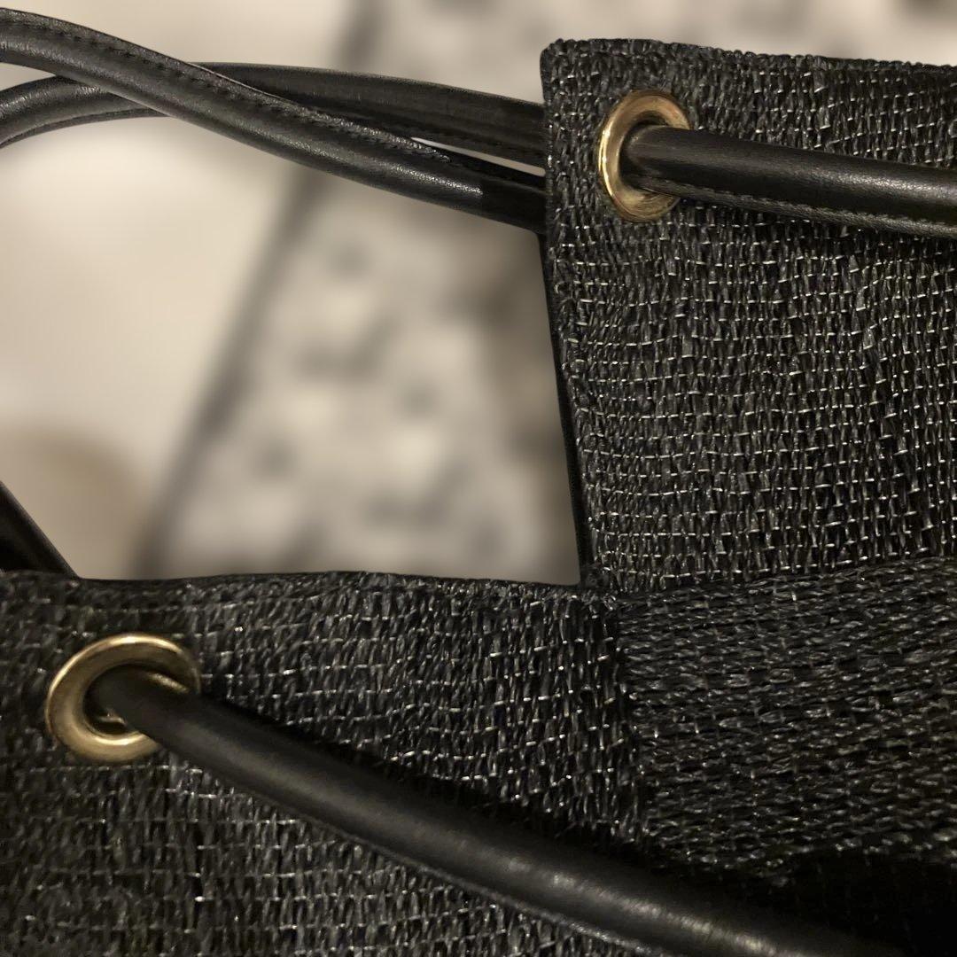 ヴィオラドーロ　かご　バッグ　ブラック　アバカv-8486 MIRO 肩掛け