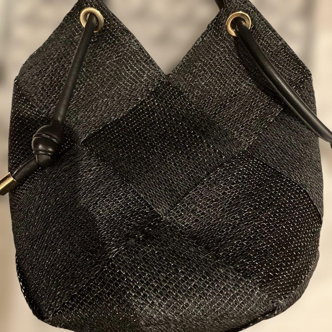 ヴィオラドーロ　かご　バッグ　ブラック　アバカv-8486 MIRO 肩掛け