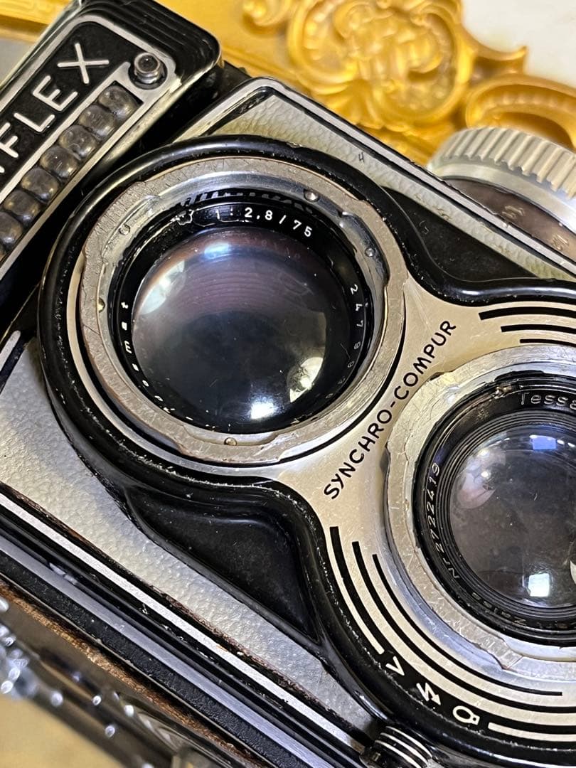 【希少グレー革】Rolleiflex T型 Tessar 75mm f3.5