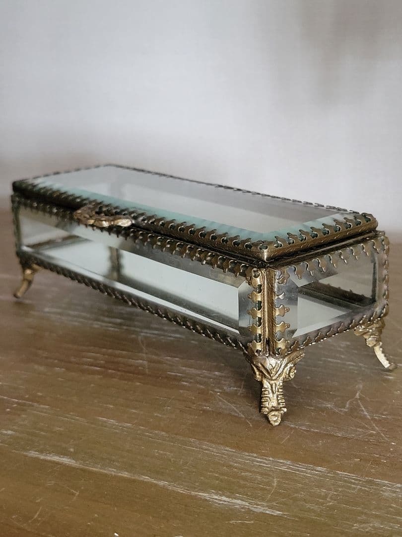 み*茂様 フランスアンティーク　ジュエリーボックス　ガラス小物入れ