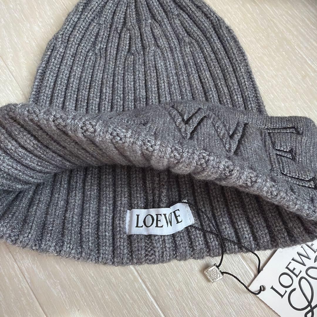 LOEWE グレー ニット帽