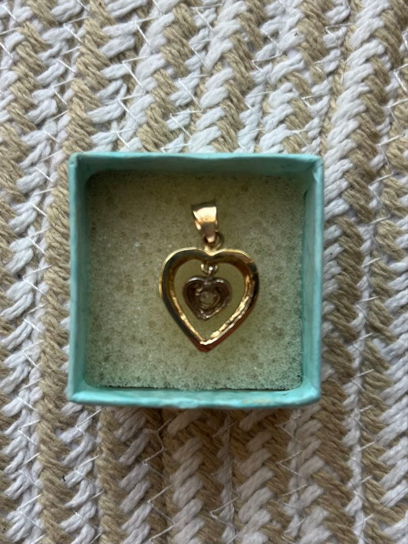 k10 ハート型ペンダントトップ イエローゴールド