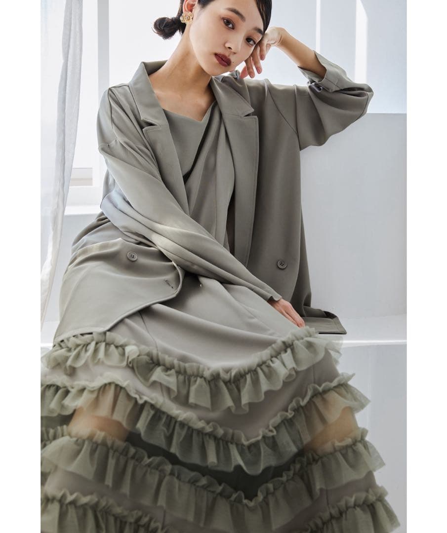 niana トランスペアレントヘムセットアップドレス