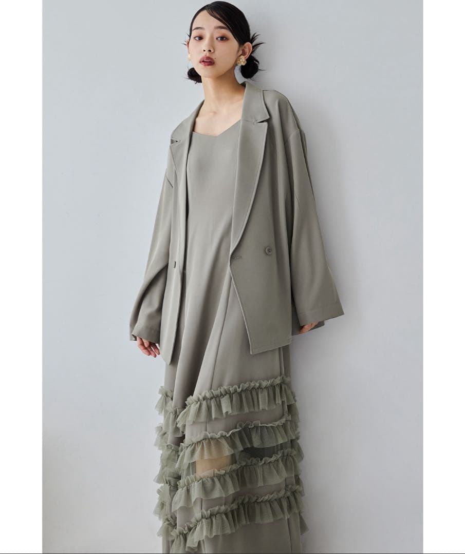 niana トランスペアレントヘムセットアップドレス