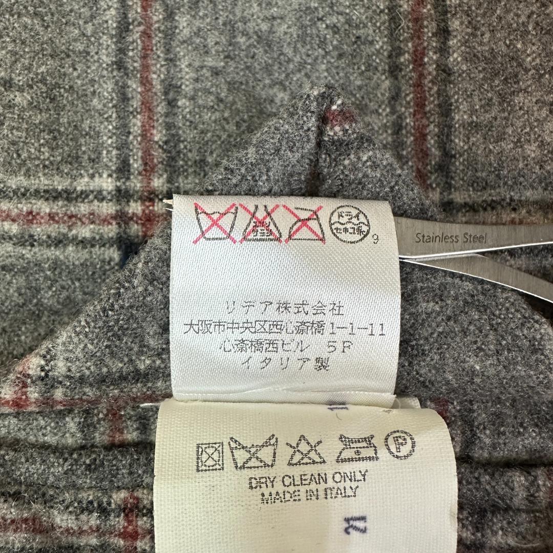 LARDINI ラルディーニ ウールチェックジャケット グレー サイズ46