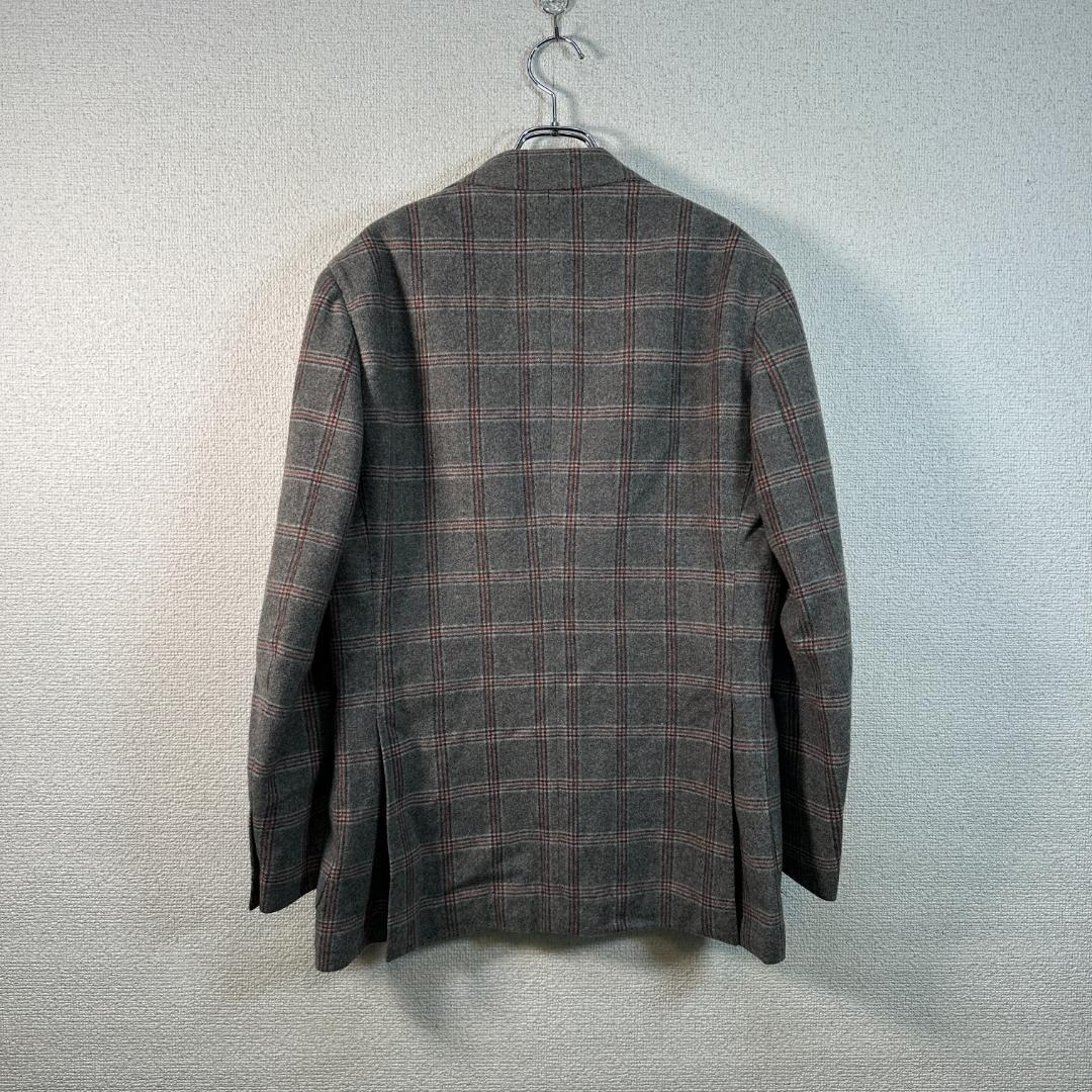 LARDINI ラルディーニ ウールチェックジャケット グレー サイズ46