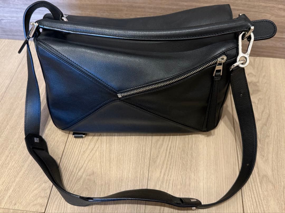 【美品】LOEWE ロエベ パズルバッグ ラージサイズ　ブラック