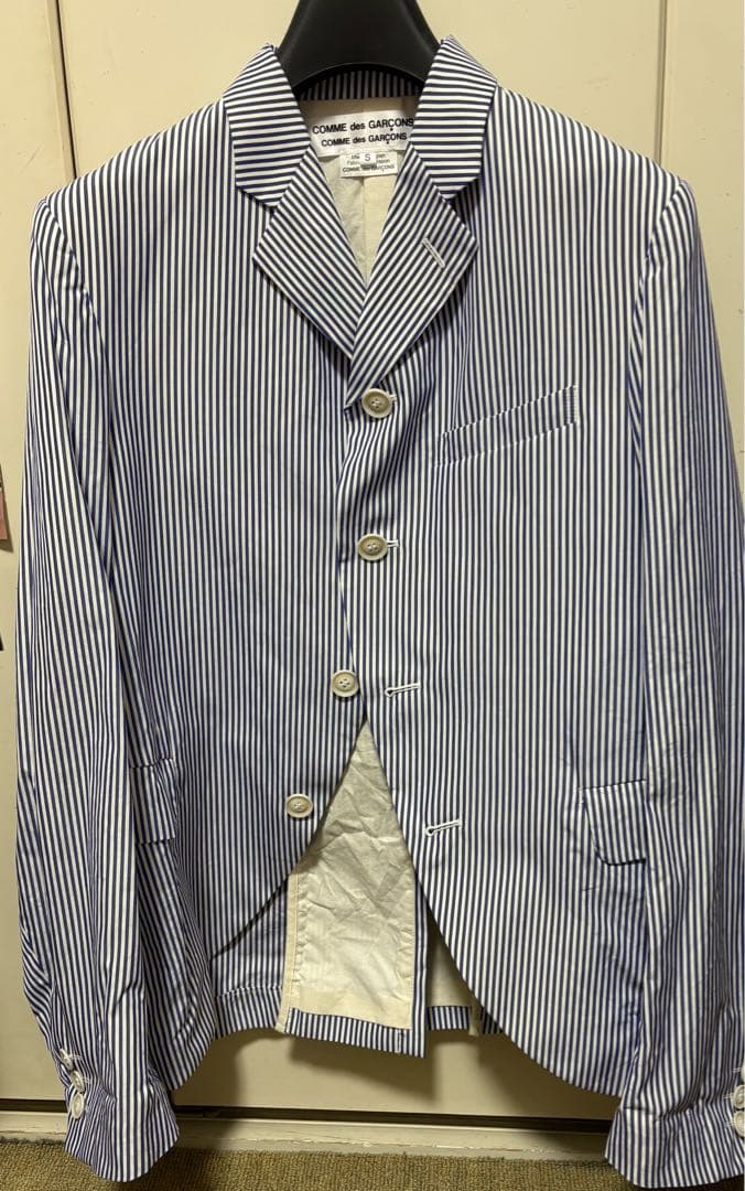 Comme des Garçonsコムコム夏物 ストライプテーラードジャケットS