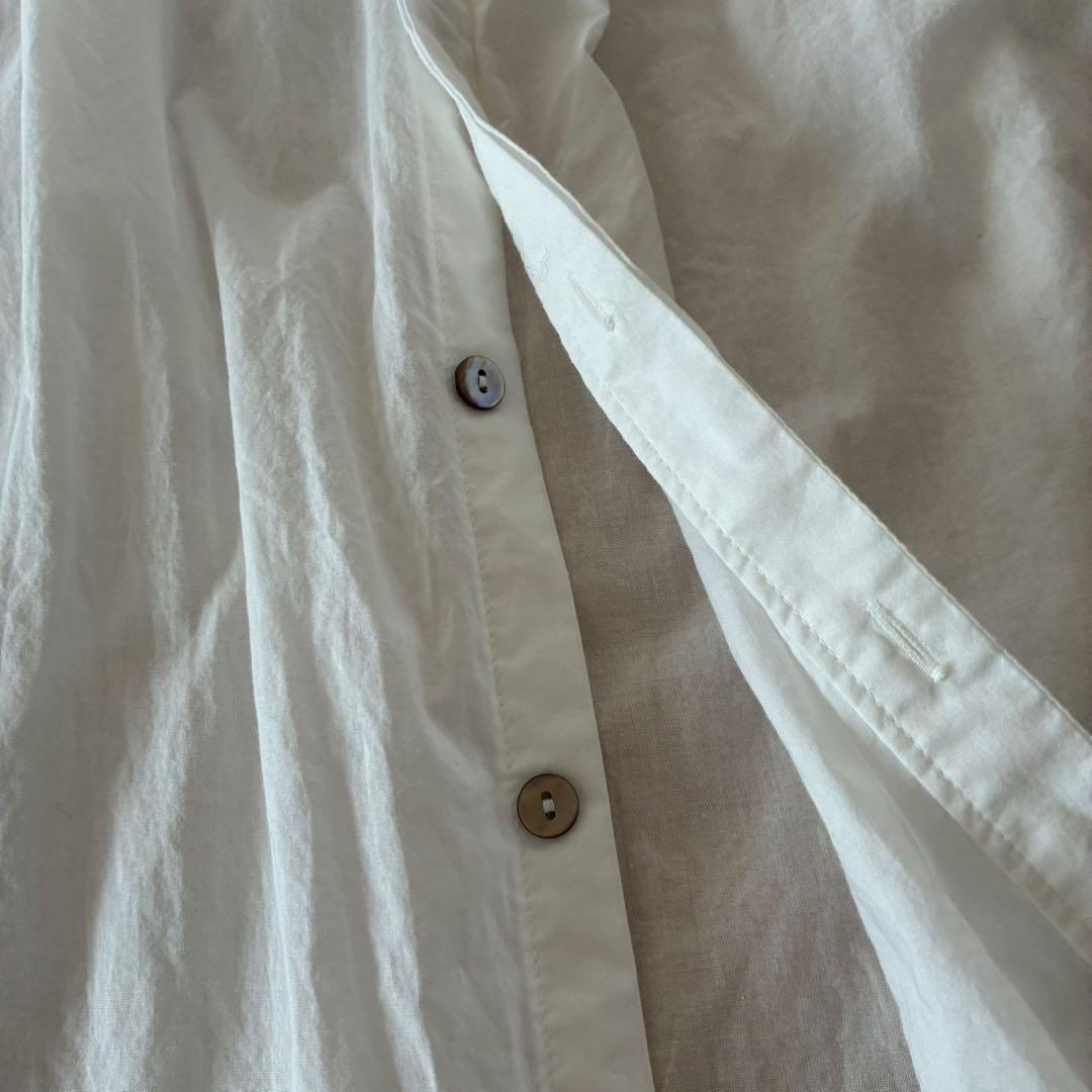 パラスパレス　白コットン100%シャツワンピース