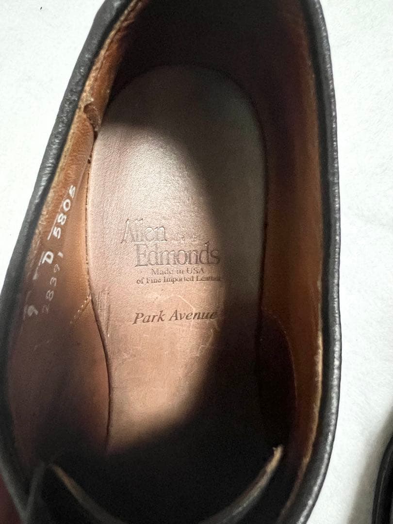 極美品】AllnEdmonsHorween社製シェルコードバン ストレートチップ