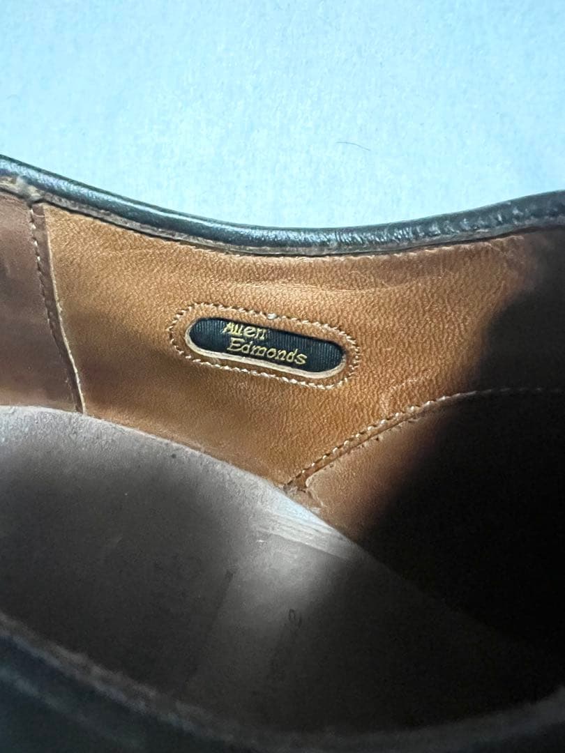 極美品】AllnEdmonsHorween社製シェルコードバン ストレートチップ