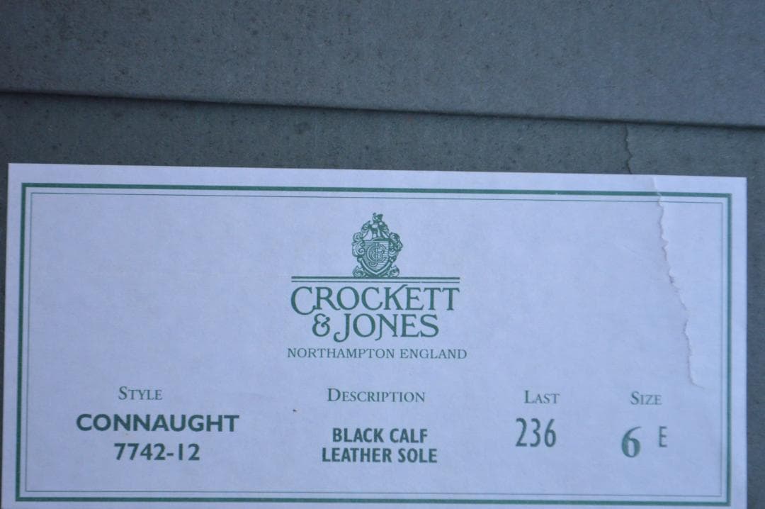 着用数回　CROCKETT＆JONES　CONNAUGHT　6E　ブラック　②