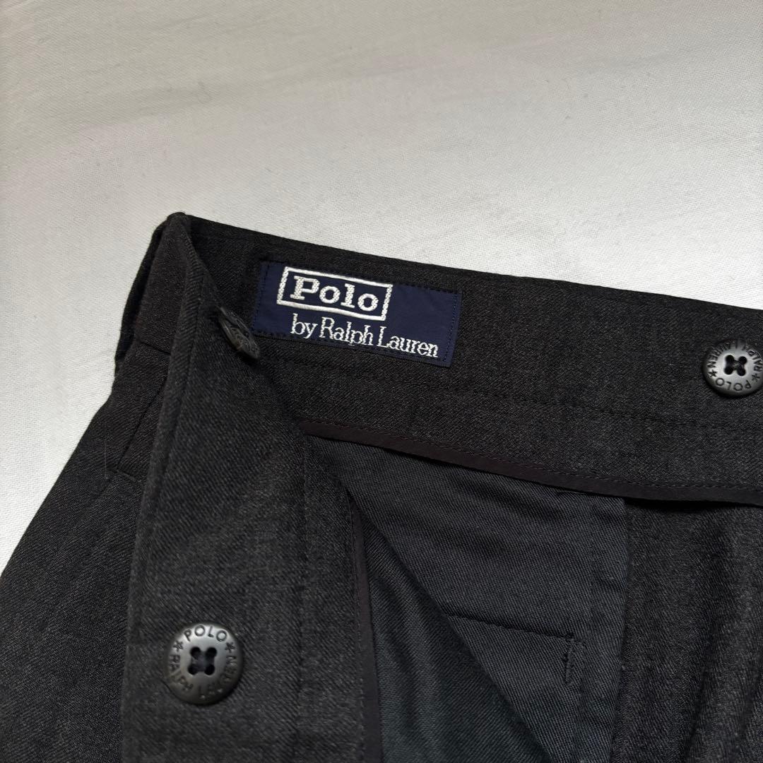 Polo by Ralph Lauren チャコールグレー ツータック ウール