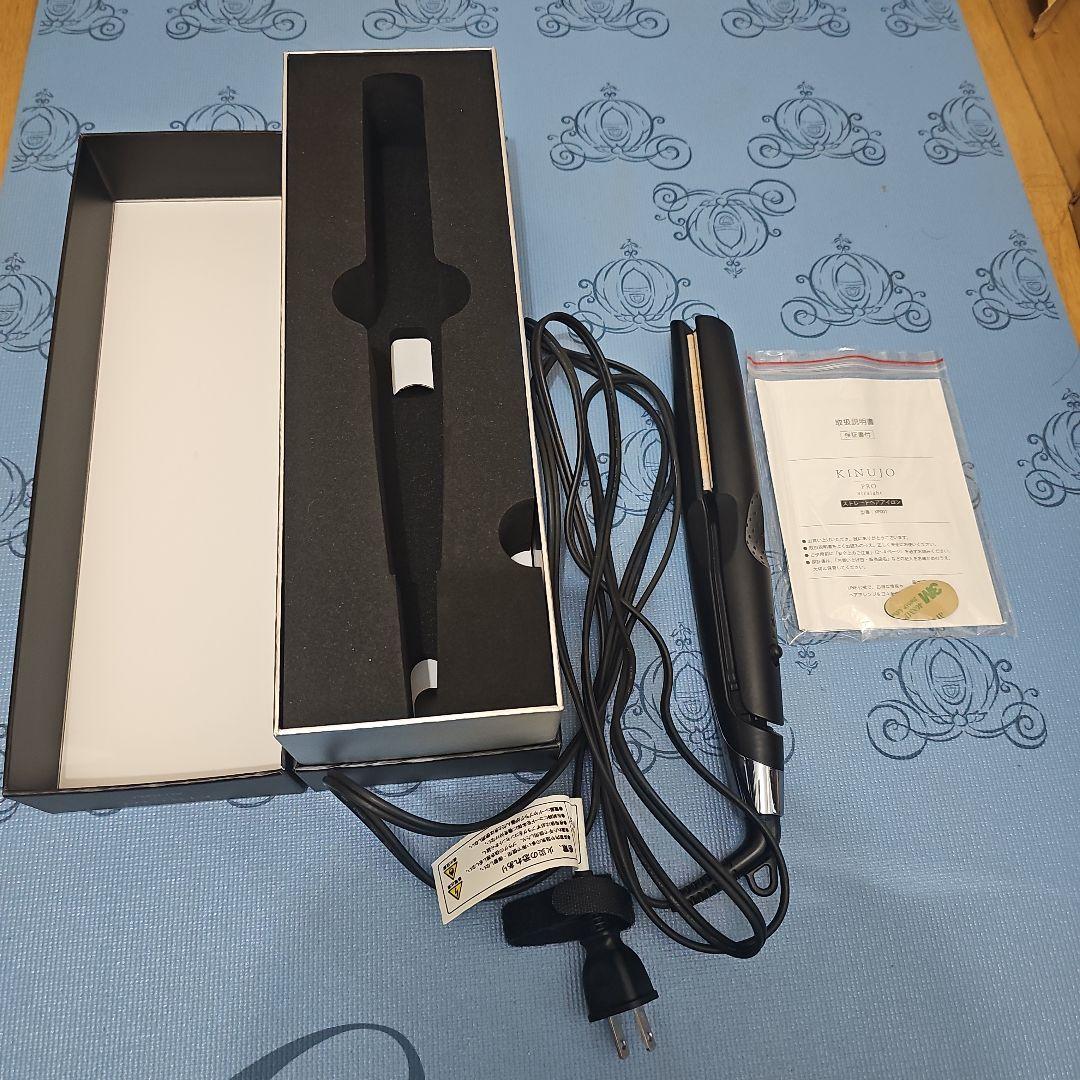 絹女プロ ストレートアイロン 箱.付属品付き