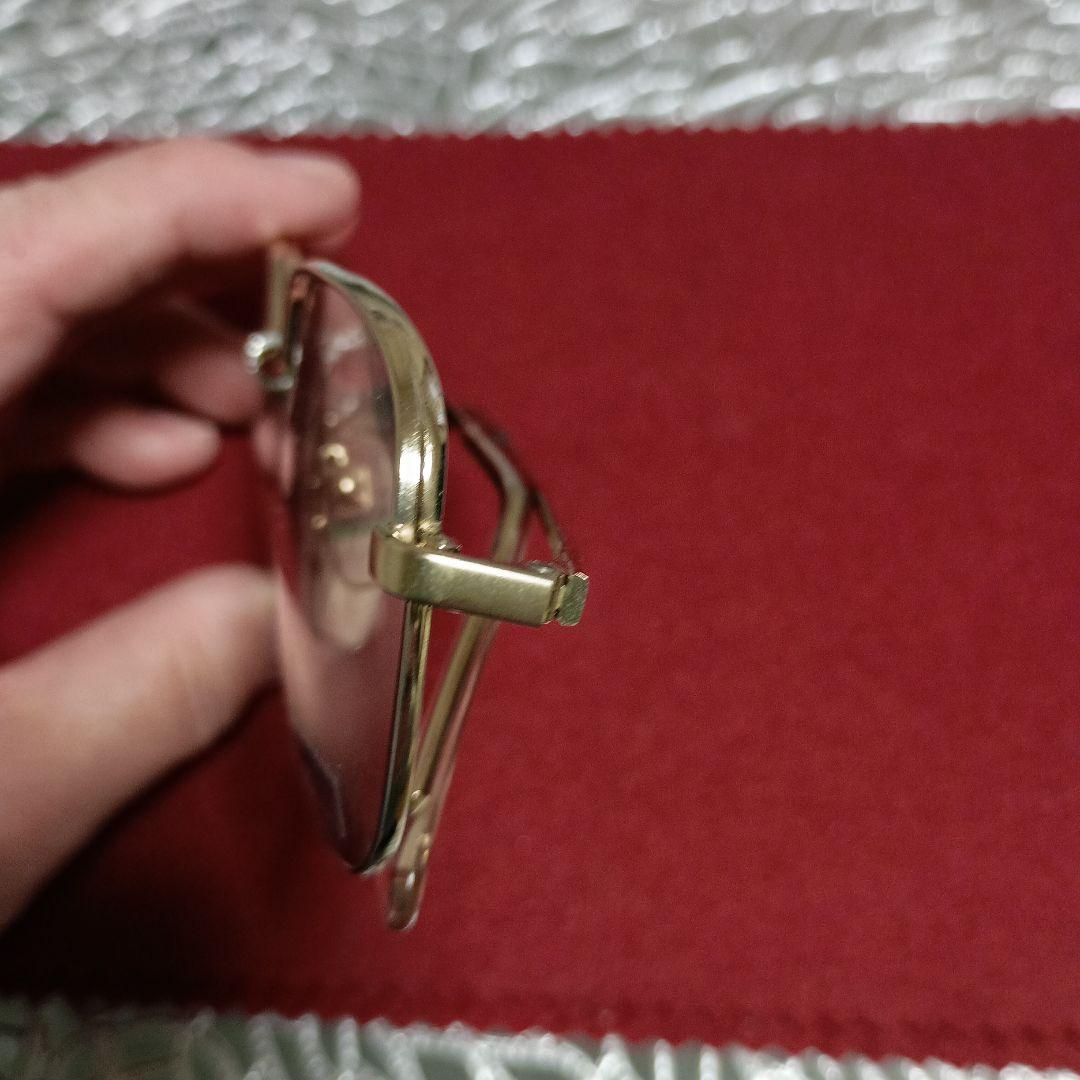 新品　未使用　nikon ゴールド 四角形フレーム メガネ