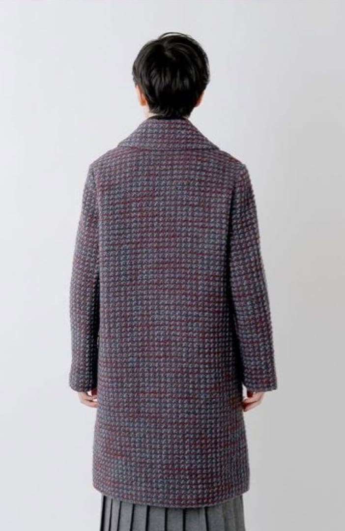 【タカミー】A.P.C アーペーセー ジャガードロングコート ツイード