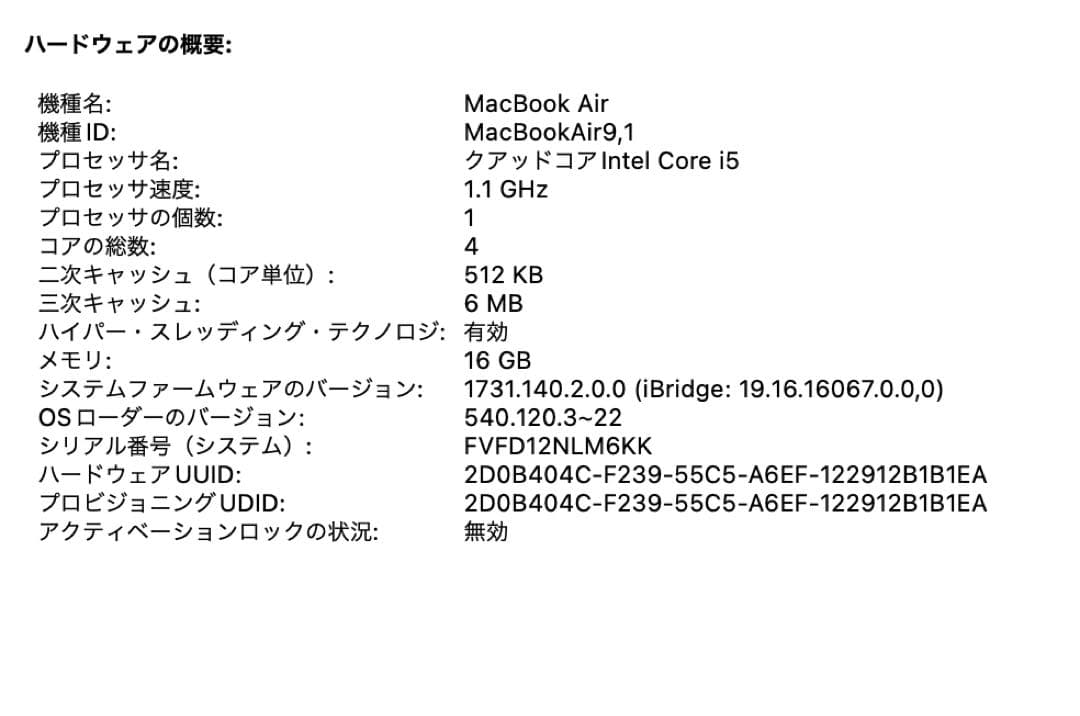 ちこさん専用512GB Apple MacBook Air 2020本体