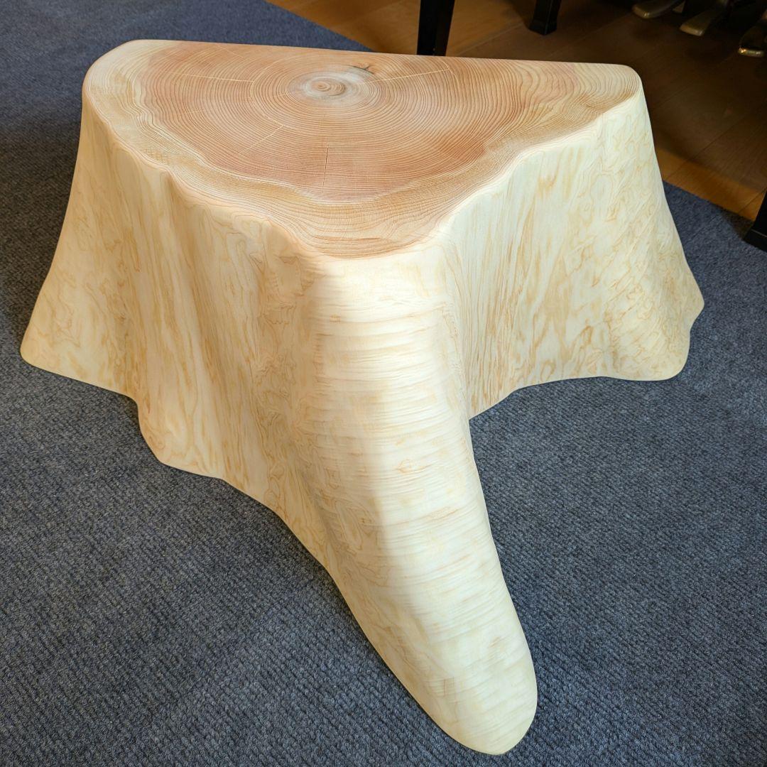まな　天然檜　切り株　椅子　スツール　テーブル　高さ約25㎝