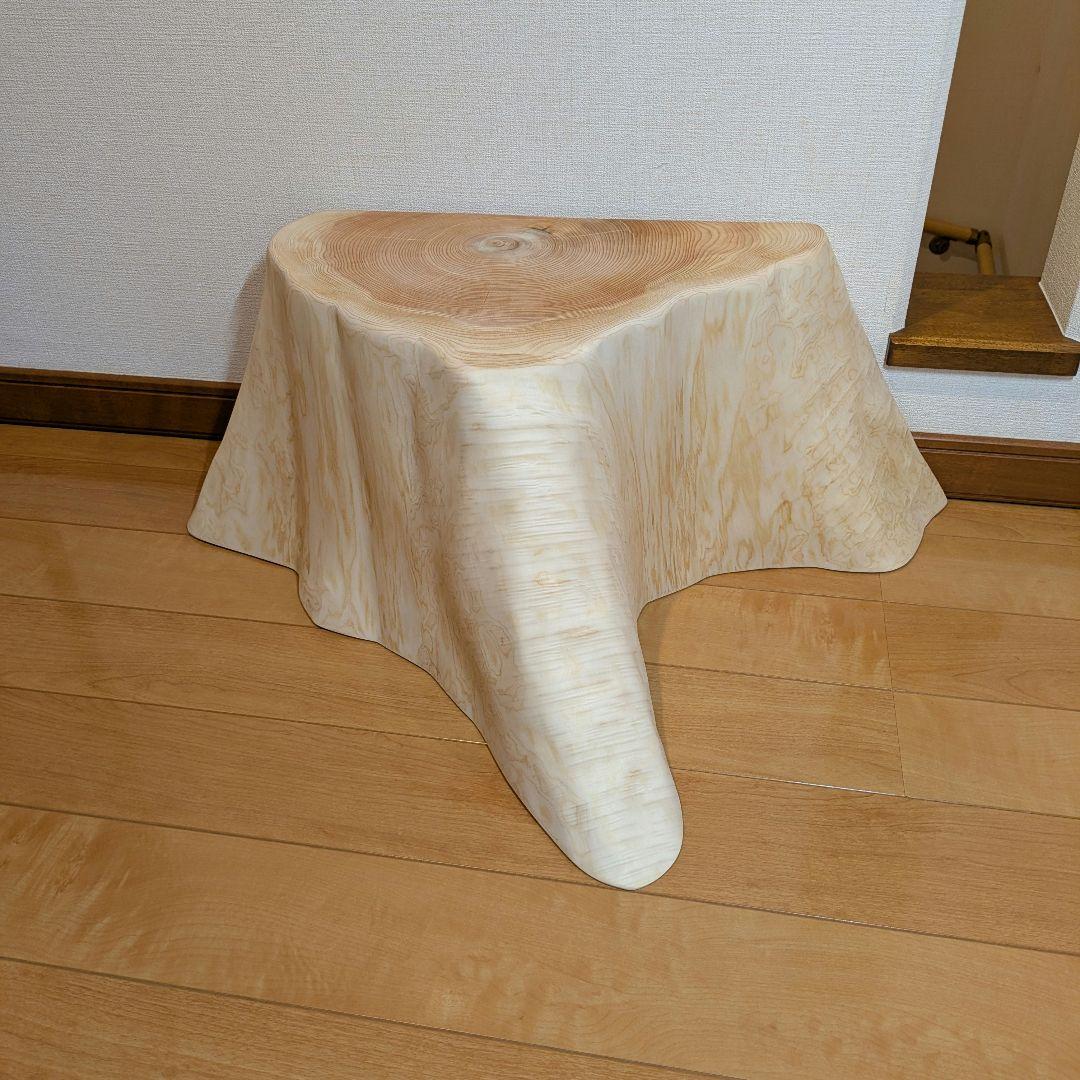 まな　天然檜　切り株　椅子　スツール　テーブル　高さ約25㎝
