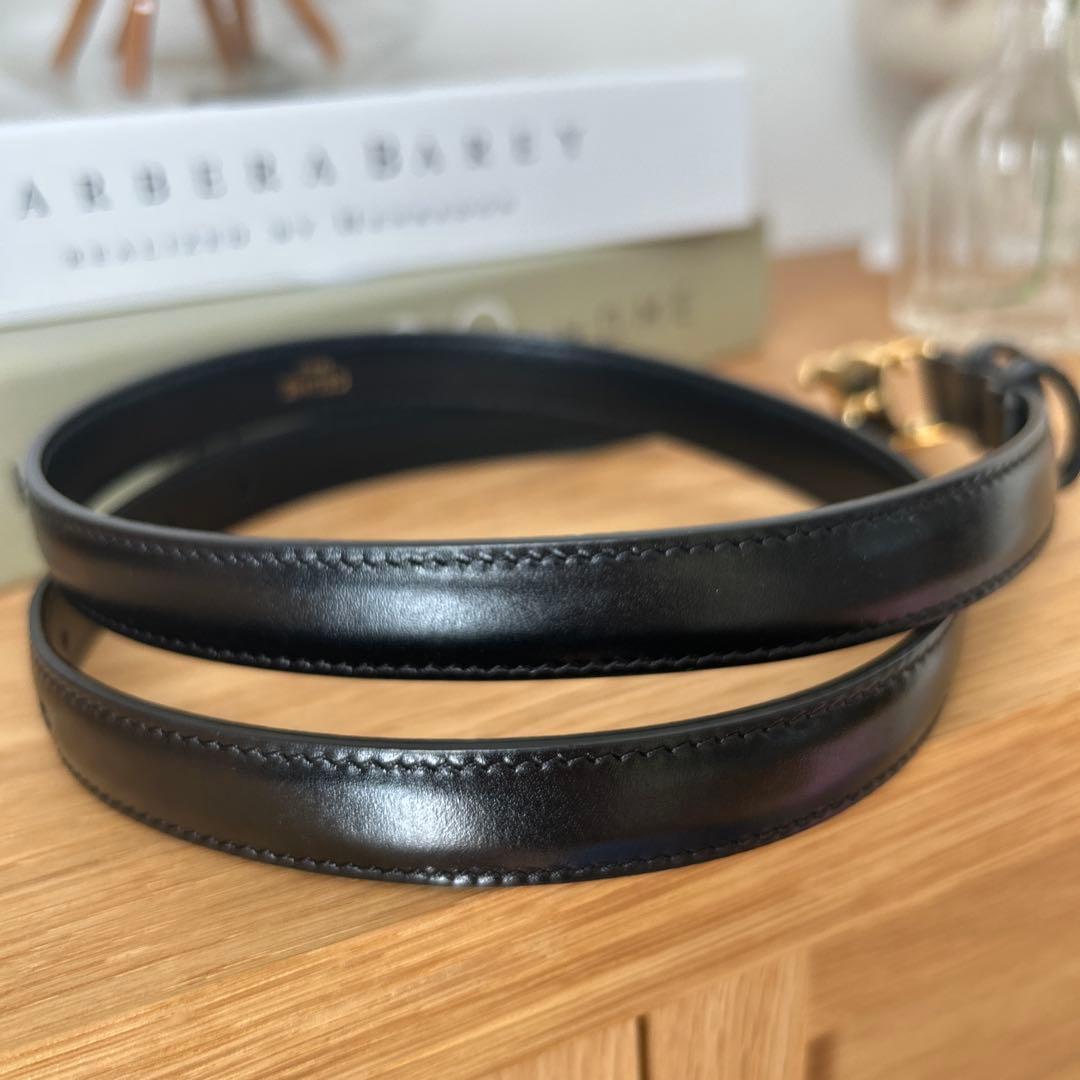 CELINE トリオンフ　ブラックレザーベルト