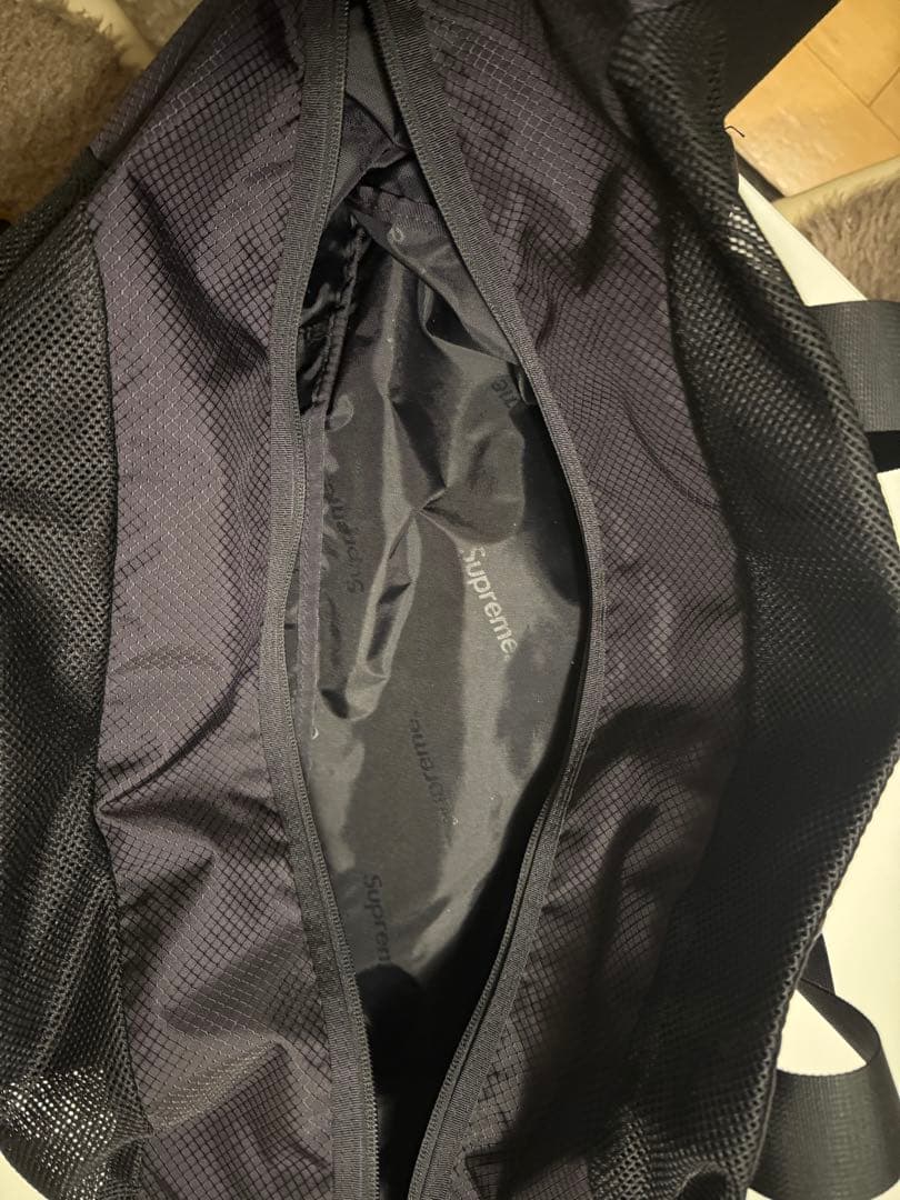 Supreme コーデュラ ブラックボストンバッグ