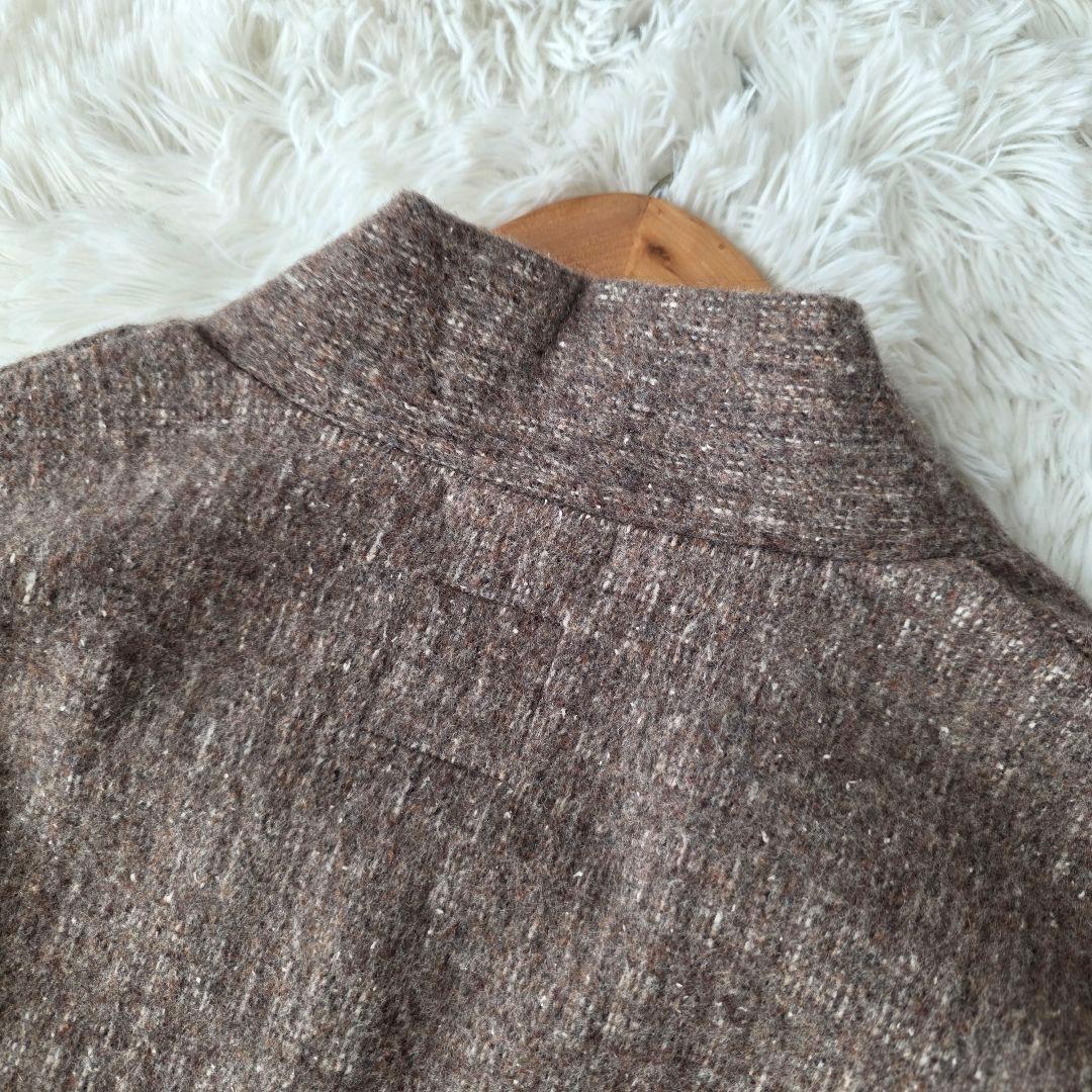 【美品】ソウソウ カーディガン 羽織り ユニセックス ウール ブラウン系 S