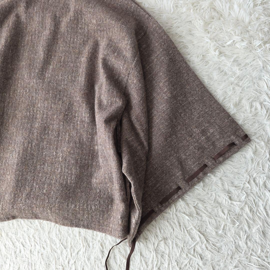 【美品】ソウソウ カーディガン 羽織り ユニセックス ウール ブラウン系 S