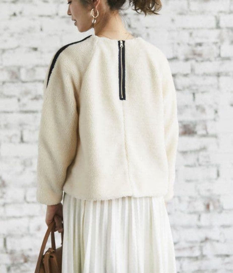 12/14まで割引★セブンテンバイミホカワヒト★ボアプルオーバー(オフホワイト)