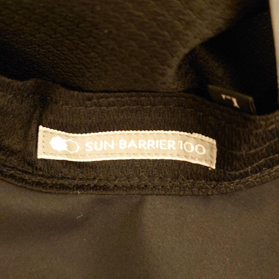 サンバリア100 ワイドハット +plus 黒 L