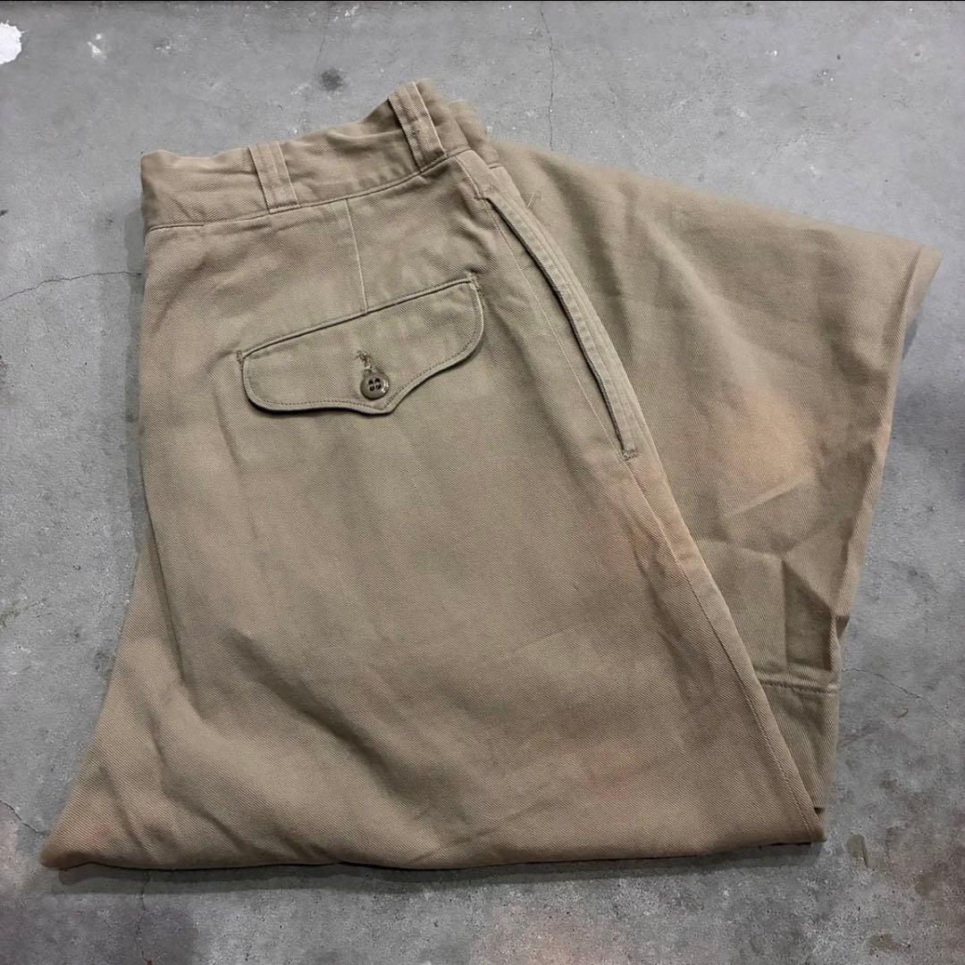 70s USMC Chino 米軍 海兵隊 チノパン トラウザーズパンツ 実物