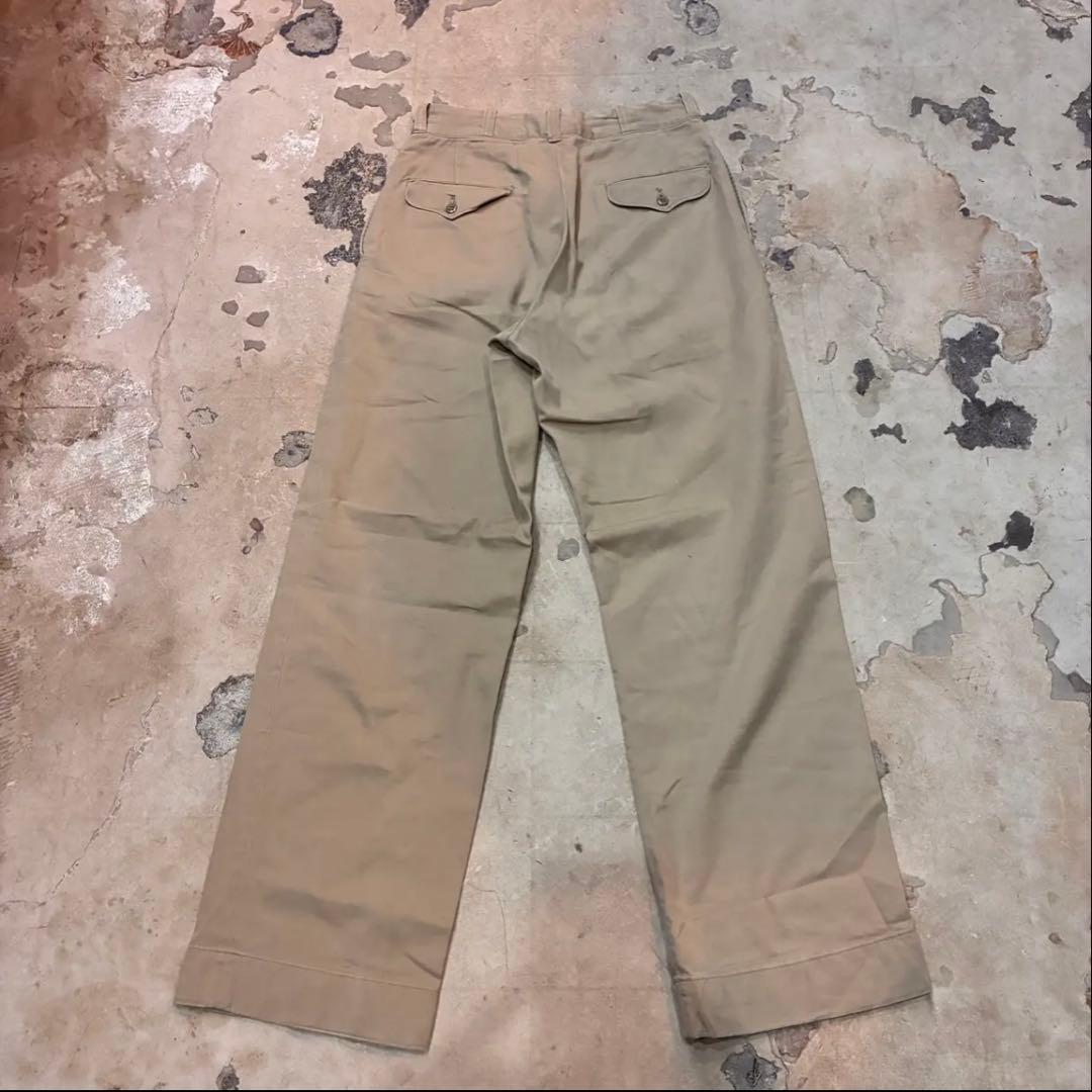 70s USMC Chino 米軍 海兵隊 チノパン トラウザーズパンツ 実物