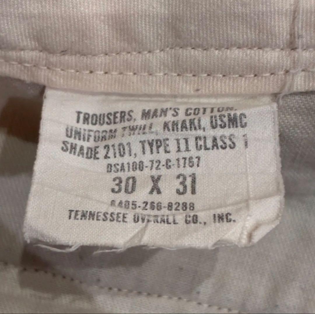 70s USMC Chino 米軍 海兵隊 チノパン トラウザーズパンツ 実物