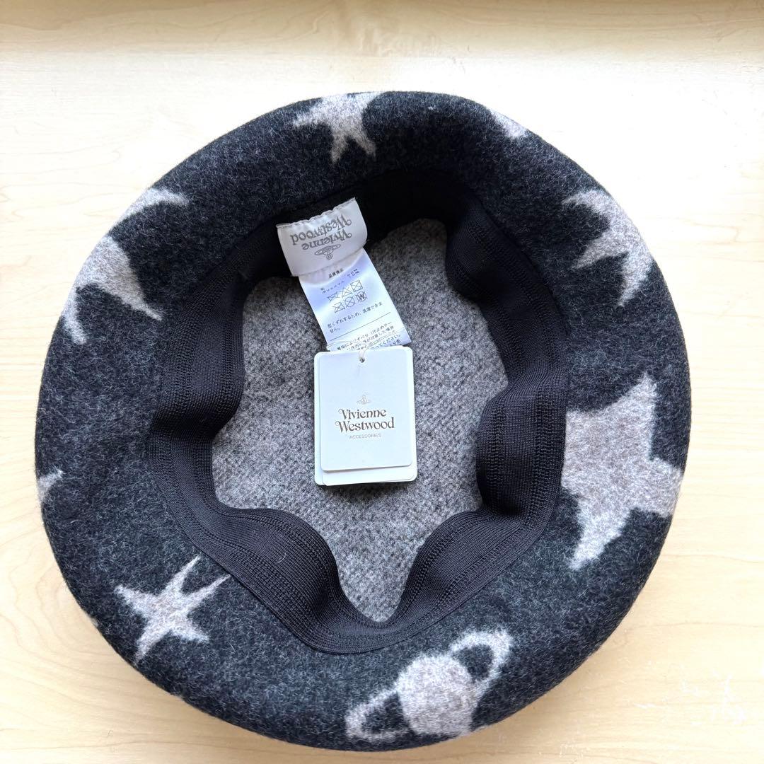 ★新品★ヴィヴィアンウエストウッド　秋冬　ウール　ベレー帽　オーブ　星　日本製