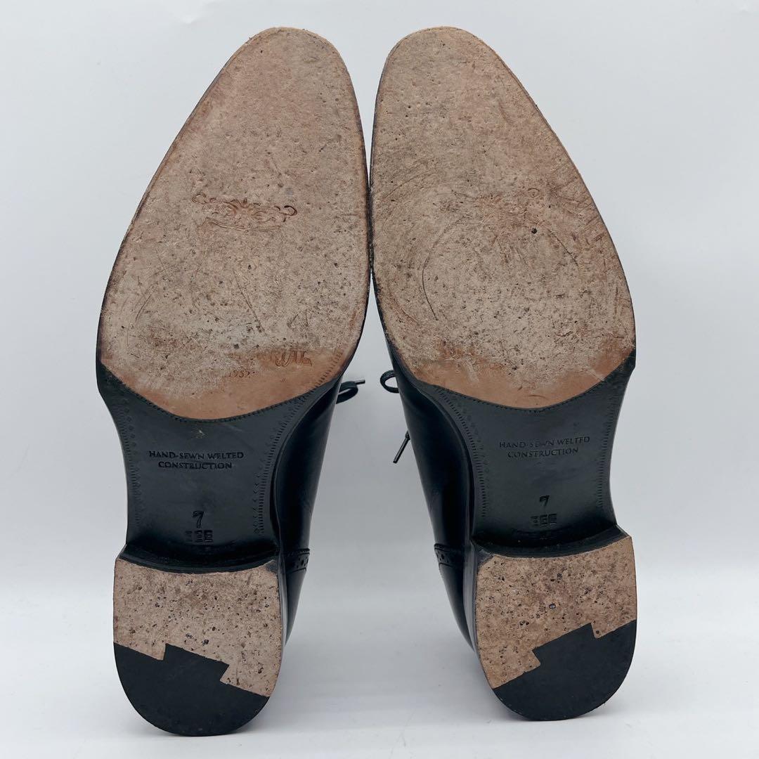 美品✨ユニオンインペリアル U1108 パンチドキャップ ブローグ 黒 25cm