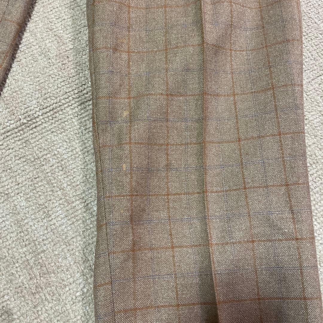 ベージュ チェック柄 3ピーススーツ　WENERGY