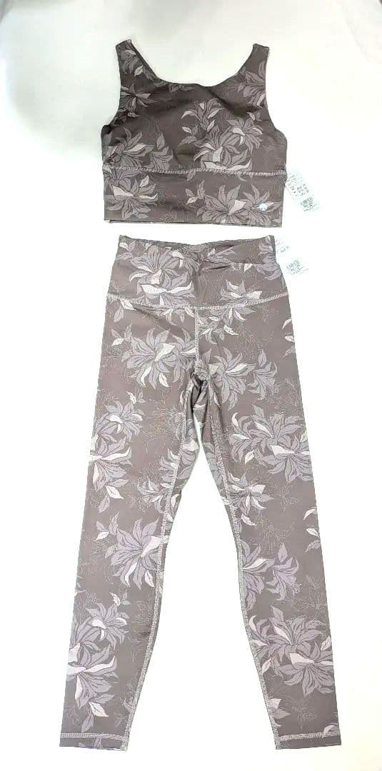 新品タグ付【SUKALA】花柄リリーブラウン上下(S)