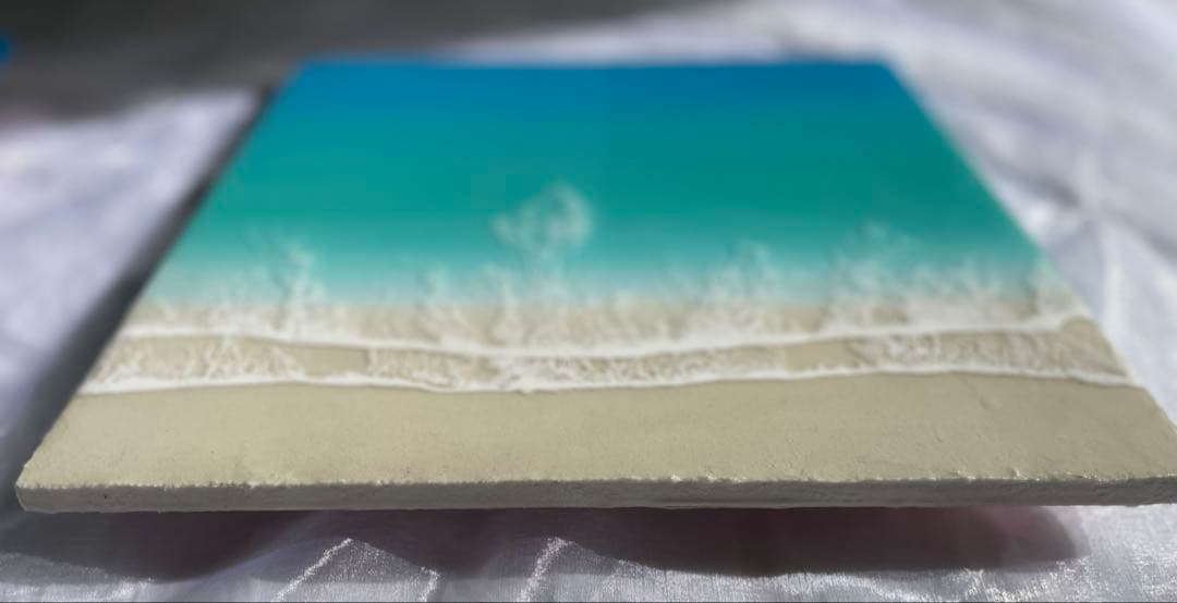 3連ロングパネル　全長90㎝ オーシャンレジン　海アート　ギフト　壁掛けアート