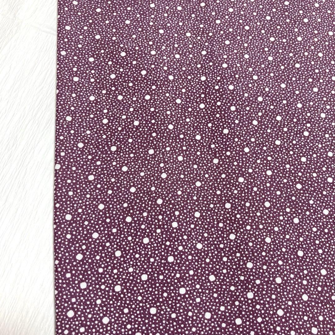 【未使用美品✨】東レシルック　さんび　洗える着物　江戸小紋　大小あられ　紫色H1