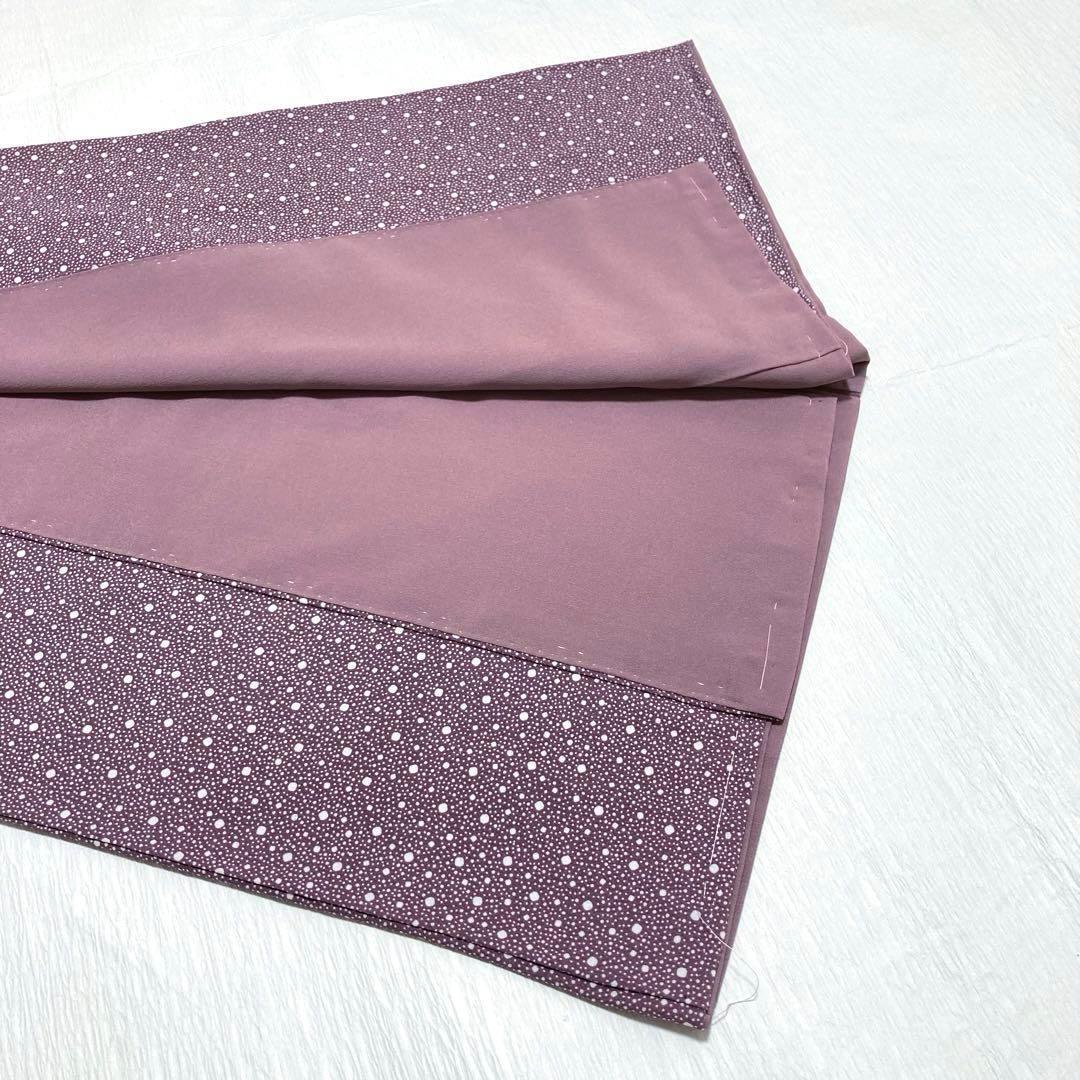 【未使用美品✨】東レシルック　さんび　洗える着物　江戸小紋　大小あられ　紫色H1