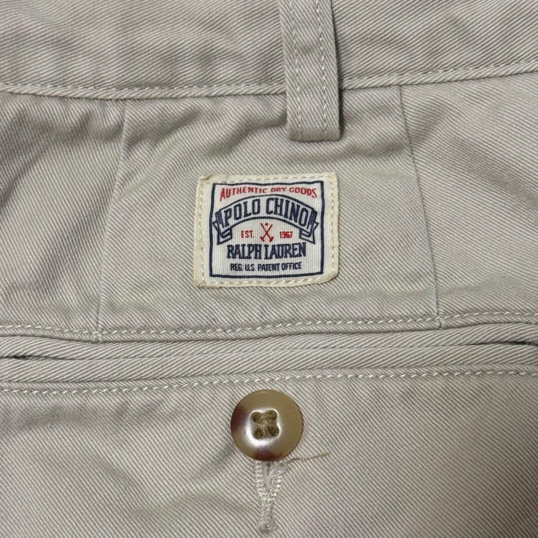 POLO RALPH LAUREN チノパンツ 30 グレージュ/オフホワイト