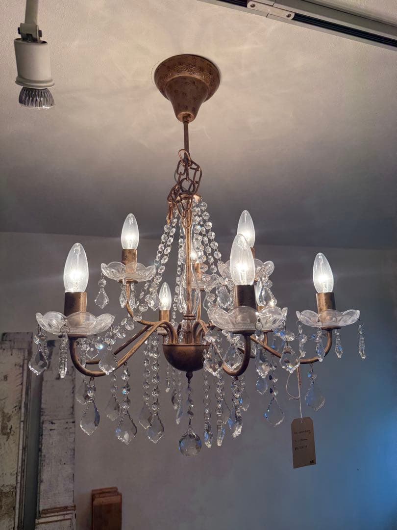 【展示品】クラシックシャンデリア 9灯 クリスタル装飾